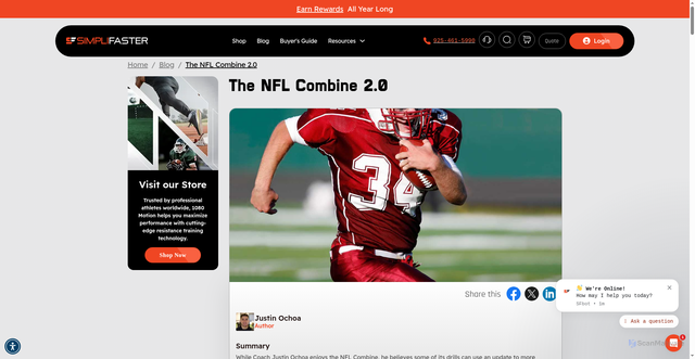 Security scan screenshot of https://simplifaster.com/articles/nfl-combine-2-0/