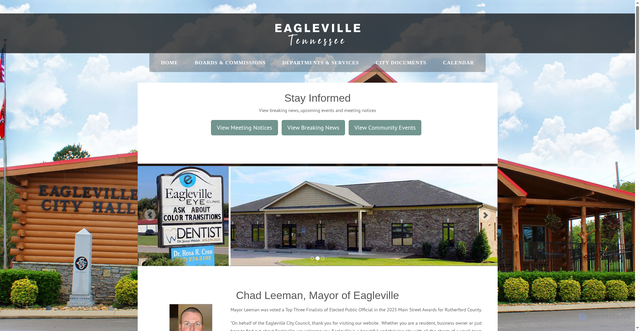 Security scan screenshot of https://eaglevilletn.gov/