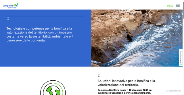 Security scan screenshot of http://www.campaniabonifiche.org