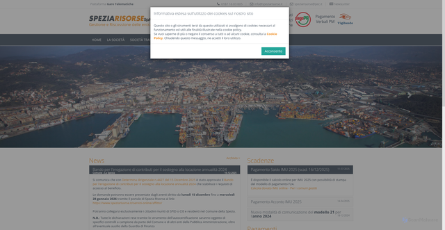 Security scan screenshot of https://www.speziarisorse.it/