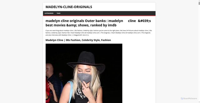 Security scan screenshot of https://madelyn-cline-originals.pages.dev/posts/madelyn-cline-originals/