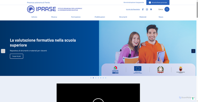 Security scan screenshot of https://www.iprase.tn.it