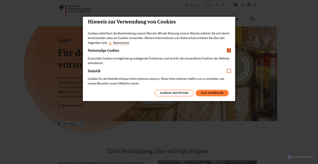 Security scan screenshot of https://www.bbk.bund.de/DE/Home/home_node.html