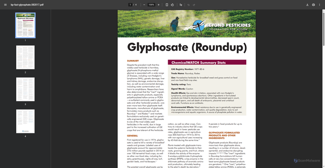 Security scan screenshot of https://www.beyondpesticides.org/assets/media/documents/pesticides/factsheets/bp-fact-glyosphate.082017.pdf