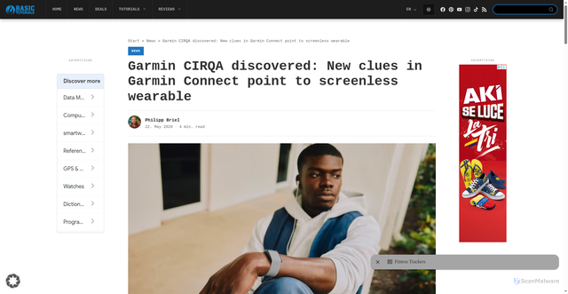 Security scan screenshot of https://basic-tutorials.com/news/garmin-cirqa-discovered-new-clues-in-garmin-connect-point-to-screenless-wearable/