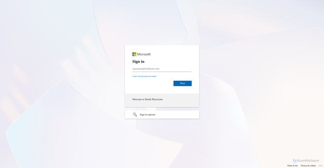 Security scan screenshot of https://truecaremds-my.sharepoint.com