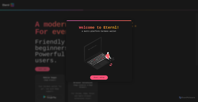 Security scan screenshot of https://eternl.io