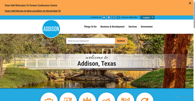 Security scan screenshot of https://www.addisontx.gov/