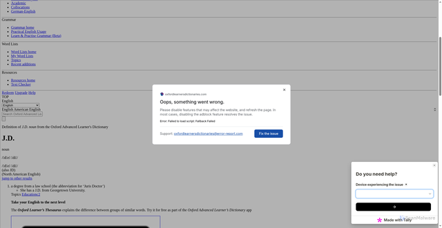 Security scan screenshot of https://www.oxfordlearnersdictionaries.com/us/definition/english/j-d