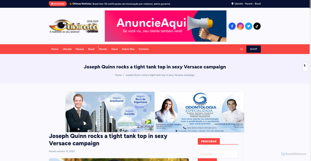 Security scan screenshot of https://www.ubirataonline.com.br/joseph-quinn-rocks-a-tight-tank-top-in-sexy-versace-campaign/