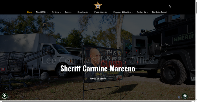 Security scan screenshot of https://www.sheriffleefl.org/