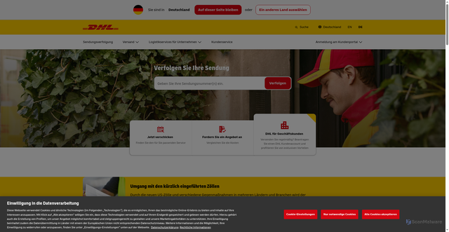 Security scan screenshot of https://dhl-ffwwgjinazootgvymwzpwzof.pages.dev/