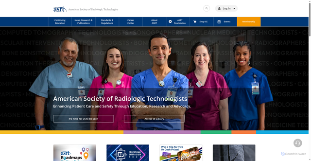 Security scan screenshot of https://www.asrt.org