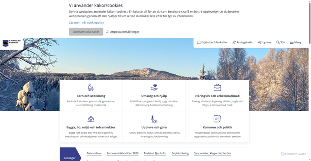 Security scan screenshot of https://www.bjurholm.se/