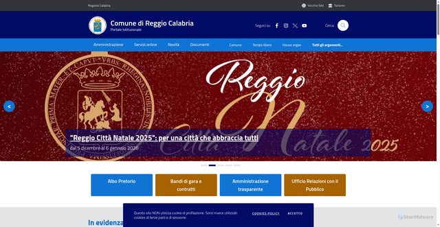 Security scan screenshot of https://www.reggiocal.it/