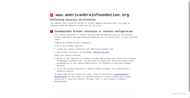 Security scan screenshot of https://www.americanbrainfoundation.org/leadership/seth-rogen/