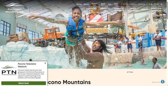 Security scan screenshot of https://poconomountains.com