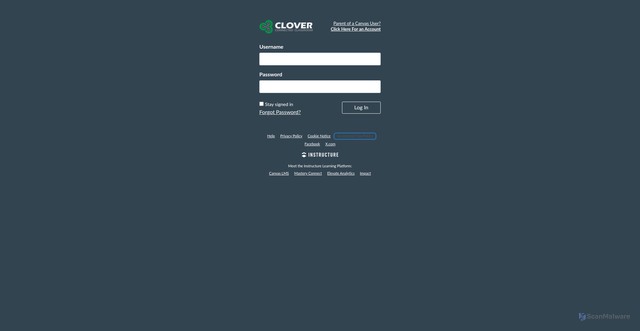 Security scan screenshot of https://clover.instructure.com
