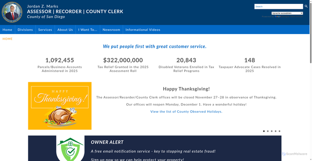 Security scan screenshot of https://www.sdarcc.gov/
