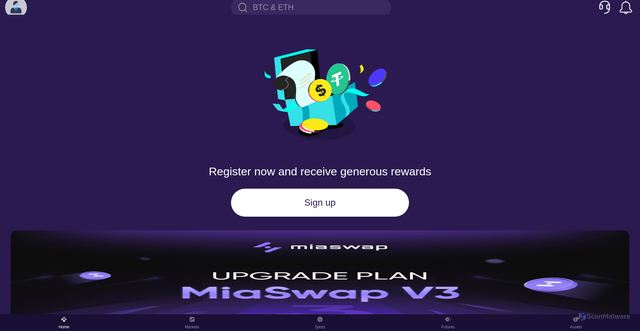 Security scan screenshot of https://miaswapc.com/