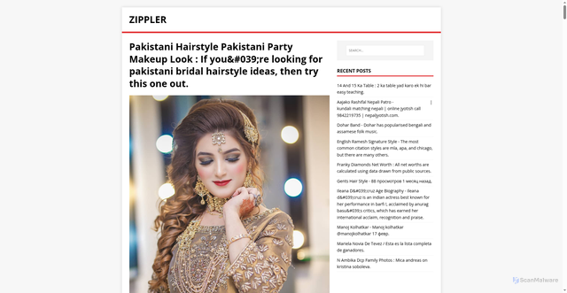 Security scan screenshot of https://relpiset.pages.dev/post/pakistani-hairstyle-pakistani-party-makeup-look/