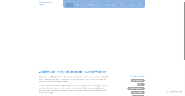 Security scan screenshot of http://www.schoolinspectionservice.co.uk/