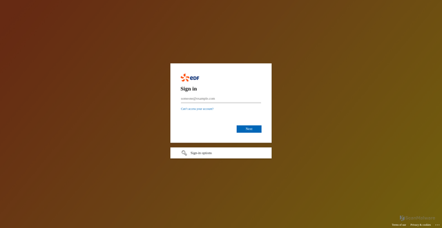 Security scan screenshot of https://edfenergy.service-now.com