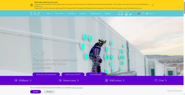 Security scan screenshot of https://snooslo.no/