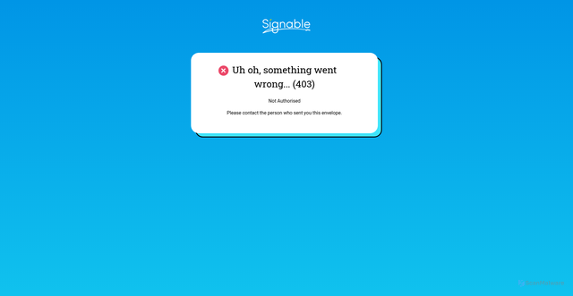 Security scan screenshot of https://sign.signable.app