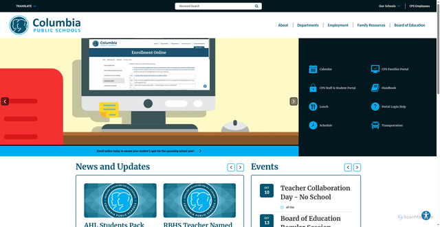 Security scan screenshot of https://www.cpsk12.org/