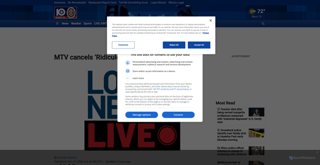 Security scan screenshot of https://www.kwtx.com/2025/10/31/mtv-cancels-ridiculousness-after-14-years/