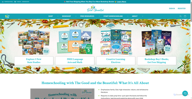 Security scan screenshot of https://www.goodandbeautiful.com
