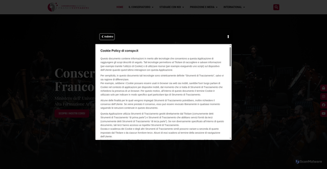 Security scan screenshot of https://conspv.it/