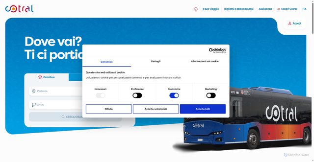 Security scan screenshot of https://cotralspa.it/