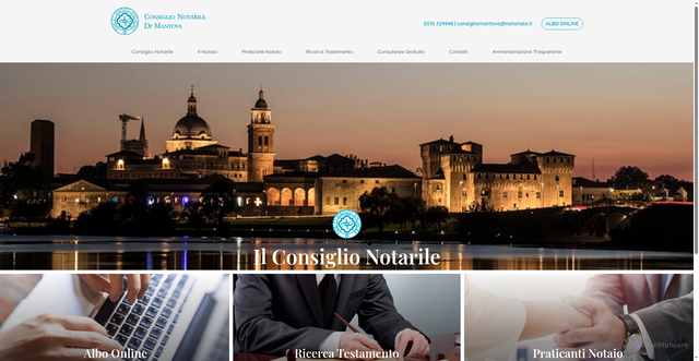 Security scan screenshot of https://www.consiglionotarilemantova.it