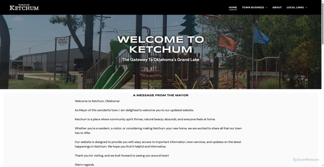 Security scan screenshot of https://www.ketchumok.gov/