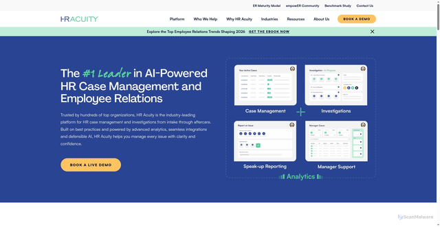 Security scan screenshot of https://hracuity.com