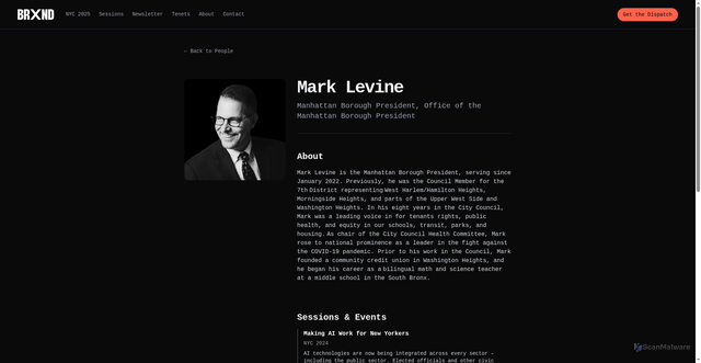 Security scan screenshot of https://www.brxnd.ai/people/mark-levine
