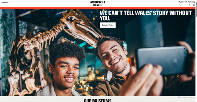 Security scan screenshot of https://museum.wales/