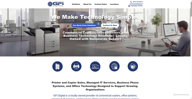 Security scan screenshot of https://gfidigital.com