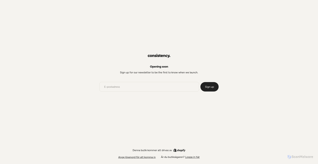 Security scan screenshot of https://consistencystore.se