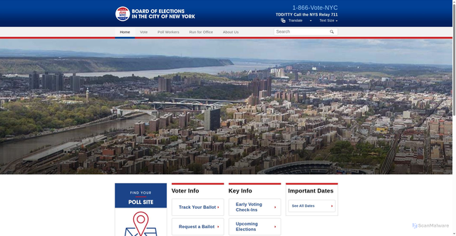 Security scan screenshot of https://www.vote.nyc/