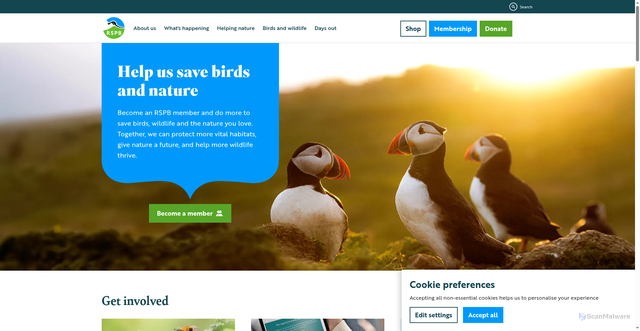 Security scan screenshot of https://www.rspb.org.uk