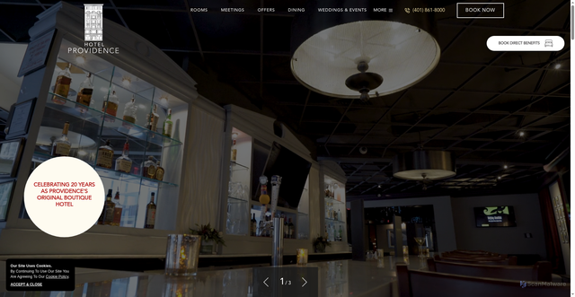 Security scan screenshot of https://www.hotelprovidence.com/