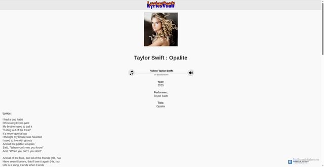 Security scan screenshot of https://www.lyricsvault.mobi/php/artist.php?s=243992