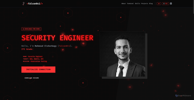 Security scan screenshot of https://elshorbagy.pages.dev/