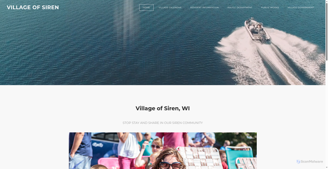Security scan screenshot of https://www.villageofsirenwi.gov/