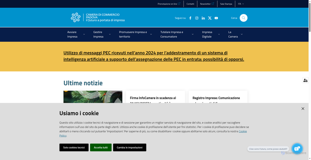 Security scan screenshot of https://www.pd.camcom.it/it