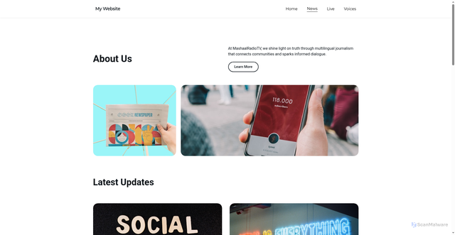 Security scan screenshot of https://mashaalradiotv.com/?p=11