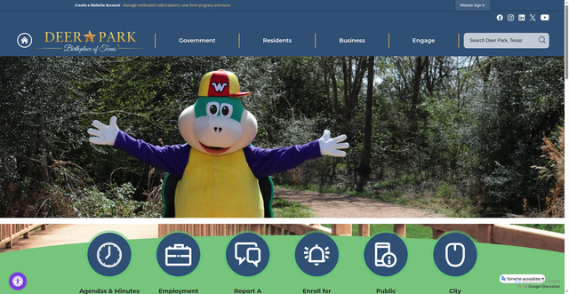 Security scan screenshot of https://deerparktx.gov/